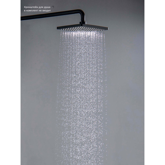 Верхний душ Aquatek 260x188 мм AQ2087MB, чёрный матовый фото 5