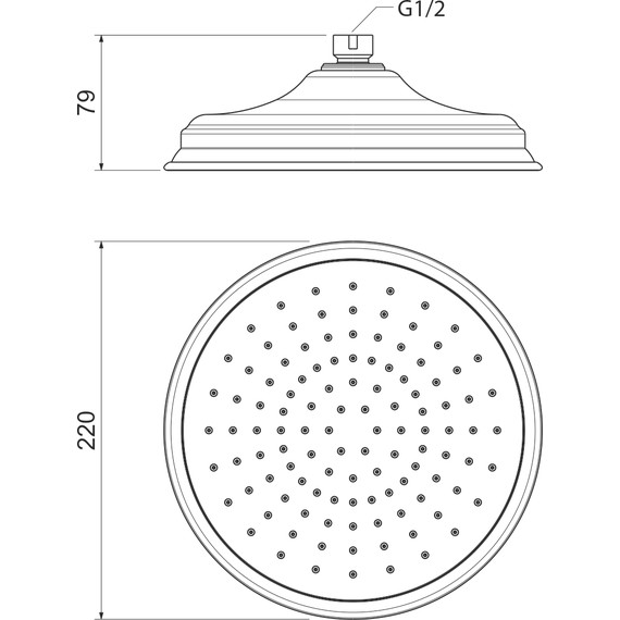 Верхний душ Aquatek Классик 220x220 мм AQ2088CR фото 3