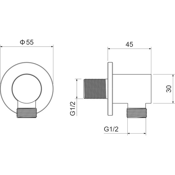 Шланговое подсоединение Aquatek AQ2456MB, чёрный матовый - 4 Шланговое подсоединение Aquatek AQ2456MB, чёрный матовый фото 4
