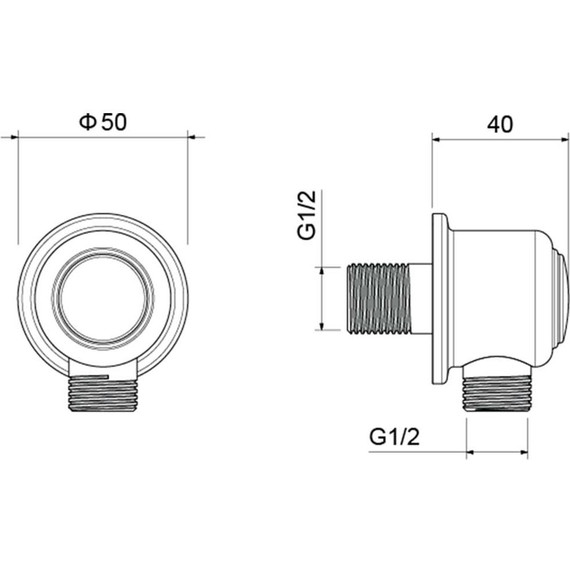 Шланговое подсоединение Aquatek Классик AQ2461PG, золото - 3 Шланговое подсоединение Aquatek Классик AQ2461PG, золото фото 3