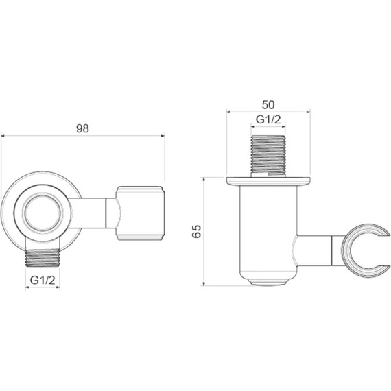 Шланговое подсоединение Aquatek Классик AQ2462MB, чёрный матовый - 3 Шланговое подсоединение Aquatek Классик AQ2462MB, чёрный матовый фото 3