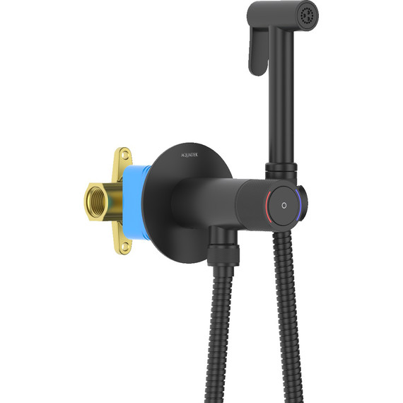 Набор для гигиенического душа Aquatek Бетта AQ1023MB (со скрытой частью) чёрный матовый - 3 Набор для гигиенического душа Aquatek Бетта AQ1023MB (со скрытой частью) чёрный матовый фото 3