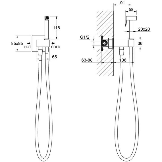 Гигиенический душ Aquatek Лира AQ1025CR (со скрытой частью) - 4 Гигиенический душ Aquatek Лира AQ1025CR (со скрытой частью) фото 4