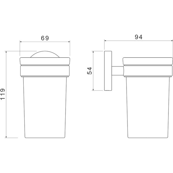 Стакан для зубных щеток Aquatek Европа AQ4104CR - 5 Стакан для зубных щеток Aquatek Европа AQ4104CR фото 5