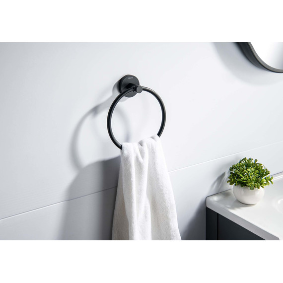 Кольцо для полотенец Aquatek Европа AQ4112MB, цвет чёрный матовый - 5 Кольцо для полотенец Aquatek Европа AQ4112MB, цвет чёрный матовый фото 5