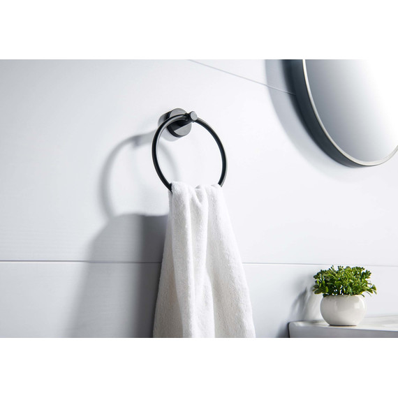 Кольцо для полотенец Aquatek Европа AQ4112MB, цвет чёрный матовый - 4 Кольцо для полотенец Aquatek Европа AQ4112MB, цвет чёрный матовый фото 4