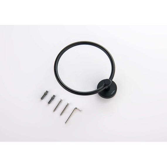 Кольцо для полотенец Aquatek Европа AQ4112MB, цвет чёрный матовый - 2 Кольцо для полотенец Aquatek Европа AQ4112MB, цвет чёрный матовый фото 2