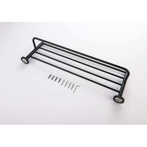 Полка для полотенец Aquatek Европа AQ4115MB, цвет чёрный матовый - 2 Полка для полотенец Aquatek Европа AQ4115MB, цвет чёрный матовый фото 2