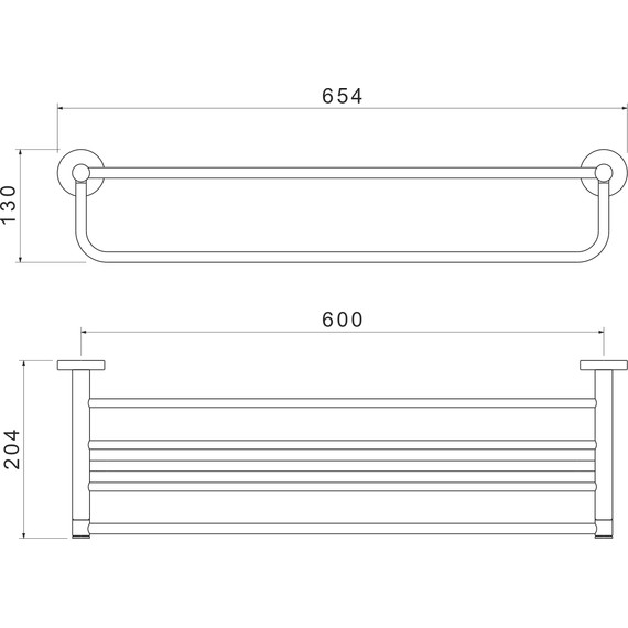 Полка для полотенец Aquatek Европа AQ4115MB, цвет чёрный матовый - 6 Полка для полотенец Aquatek Европа AQ4115MB, цвет чёрный матовый фото 6