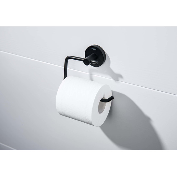 Держатель для туалетной бумаги Aquatek Европа AQ4118MB, цвет чёрный матовый фото 3