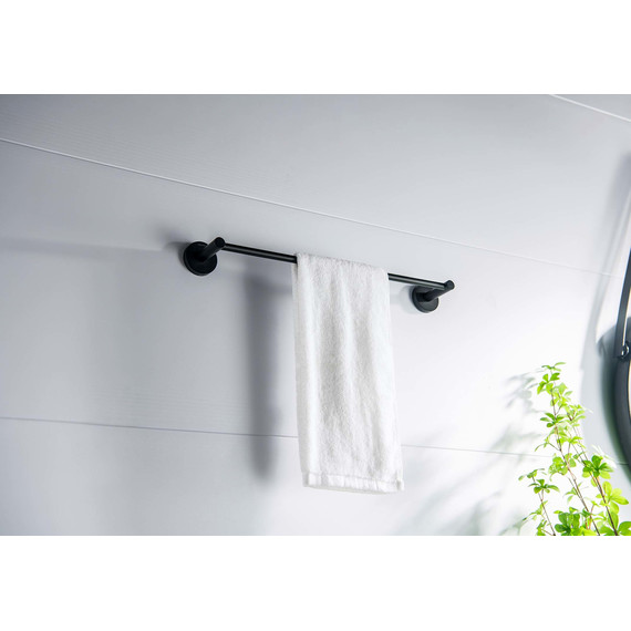 Полотенцедержатель Aquatek Европа AQ4120MB, цвет чёрный матовый фото 3
