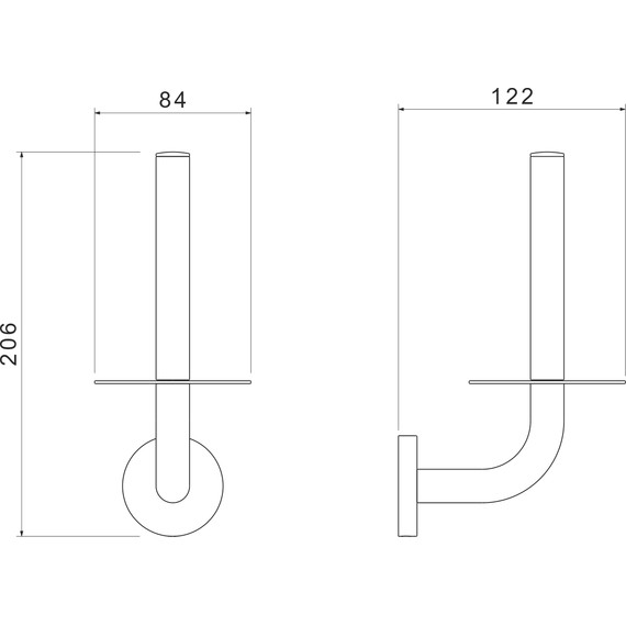 Держатель для туалетной бумаги Aquatek Оберон AQ4207MB, цвет чёрный матовый фото 7