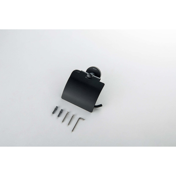 Держатель для туалетной бумаги Aquatek Оберон AQ4209MB, цвет чёрный матовый фото 5