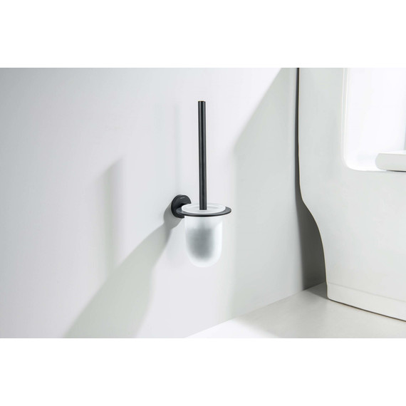 Ёршик для унитаза Aquatek Оберон AQ4210MB, цвет чёрный матовый фото 3