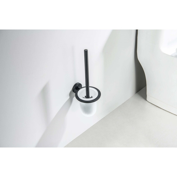 Ёршик для унитаза Aquatek Оберон AQ4210MB, цвет чёрный матовый фото 4