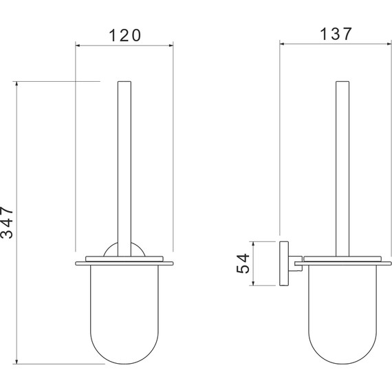 Ёршик для унитаза Aquatek Оберон AQ4210MB, цвет чёрный матовый фото 6
