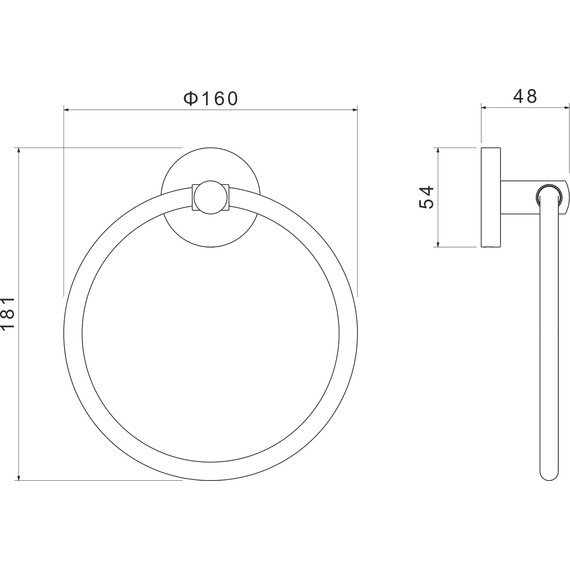 Кольцо для полотенец Aquatek Оберон AQ4212MB, цвет чёрный матовый - 7 Кольцо для полотенец Aquatek Оберон AQ4212MB, цвет чёрный матовый фото 7