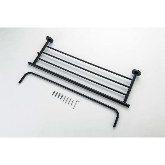 Полка для полотенец Aquatek Оберон AQ4215MB, цвет чёрный матовый - 6 Полка для полотенец Aquatek Оберон AQ4215MB, цвет чёрный матовый фото 6