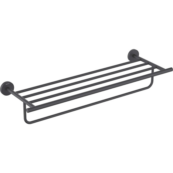 Полка для полотенец Aquatek Оберон AQ4215MB, цвет чёрный матовый - 2 Полка для полотенец Aquatek Оберон AQ4215MB, цвет чёрный матовый фото 2