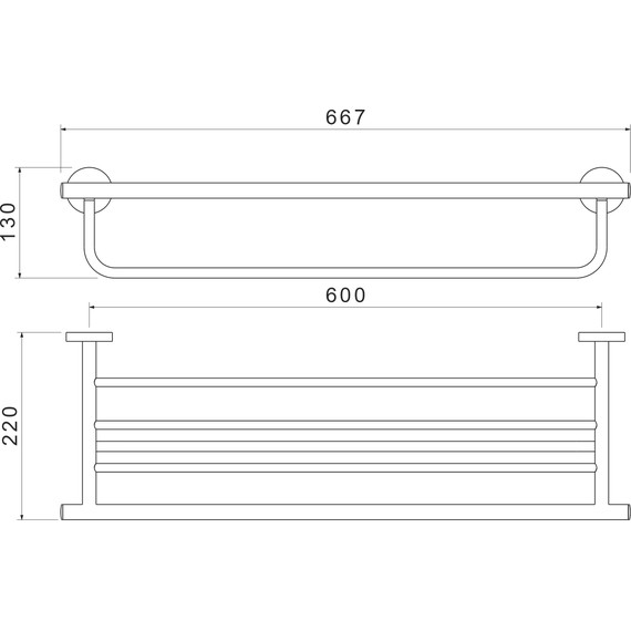 Полка для полотенец Aquatek Оберон AQ4215MB, цвет чёрный матовый - 7 Полка для полотенец Aquatek Оберон AQ4215MB, цвет чёрный матовый фото 7