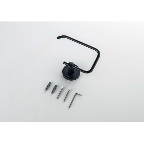 Держатель для туалетной бумаги Aquatek Оберон AQ4218MB, цвет чёрный матовый фото 6