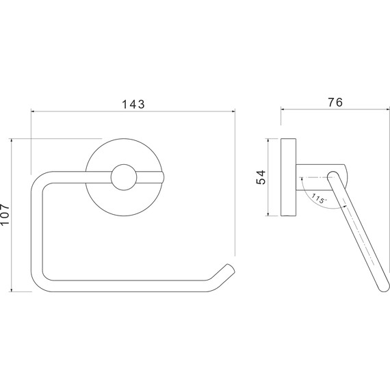 Держатель для туалетной бумаги Aquatek Оберон AQ4218MB, цвет чёрный матовый фото 7