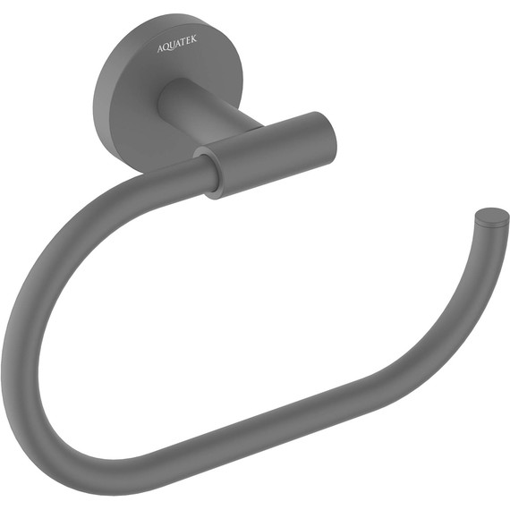 Кольцо для полотенец Aquatek Оберон AQ4221MB, цвет чёрный матовый - 2 Кольцо для полотенец Aquatek Оберон AQ4221MB, цвет чёрный матовый фото 2