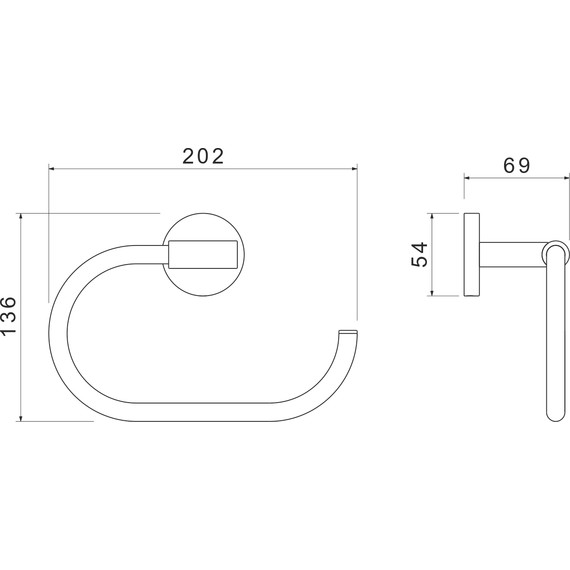 Кольцо для полотенец Aquatek Оберон AQ4221MB, цвет чёрный матовый - 7 Кольцо для полотенец Aquatek Оберон AQ4221MB, цвет чёрный матовый фото 7