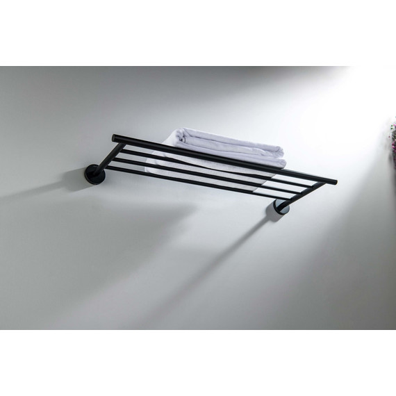 Полка для полотенец Aquatek Оберон AQ4222MB, цвет чёрный матовый - 4 Полка для полотенец Aquatek Оберон AQ4222MB, цвет чёрный матовый фото 4