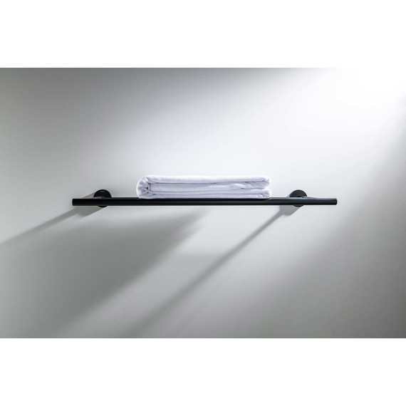Полка для полотенец Aquatek Оберон AQ4222MB, цвет чёрный матовый - 5 Полка для полотенец Aquatek Оберон AQ4222MB, цвет чёрный матовый фото 5