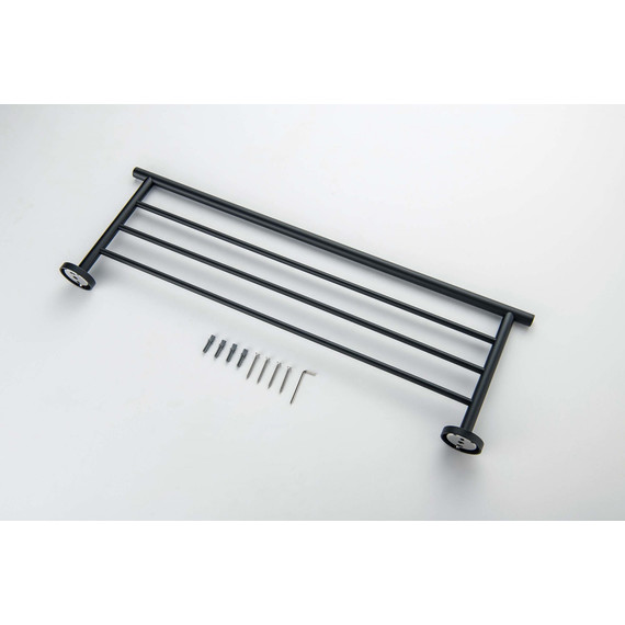 Полка для полотенец Aquatek Оберон AQ4222MB, цвет чёрный матовый - 6 Полка для полотенец Aquatek Оберон AQ4222MB, цвет чёрный матовый фото 6