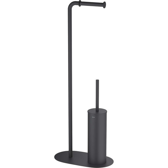 Ёршик для унитаза с держателем для туалетной бумаги Aquatek Оберон AQ4231MB, цвет чёрный матовый фото 2