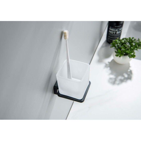 Стакан для зубных щеток Aquatek Либра AQ4304MB, цвет чёрный матовый - 4 Стакан для зубных щеток Aquatek Либра AQ4304MB, цвет чёрный матовый фото 4