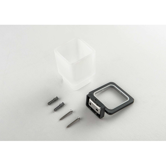 Стакан для зубных щеток Aquatek Либра AQ4304MB, цвет чёрный матовый - 2 Стакан для зубных щеток Aquatek Либра AQ4304MB, цвет чёрный матовый фото 2