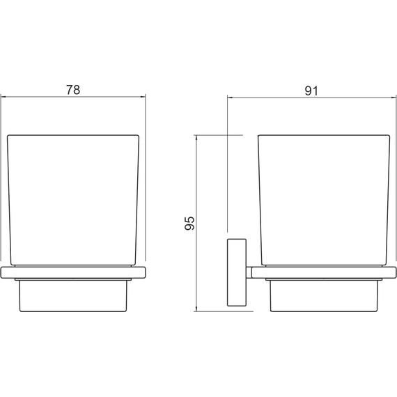 Стакан для зубных щеток Aquatek Либра AQ4304MB, цвет чёрный матовый - 5 Стакан для зубных щеток Aquatek Либра AQ4304MB, цвет чёрный матовый фото 5