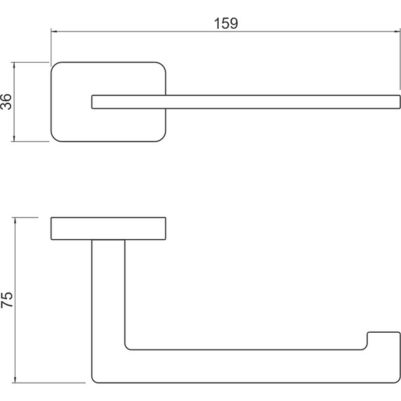 Держатель для туалетной бумаги Aquatek Либра AQ4308MB, цвет чёрный матовый фото 6