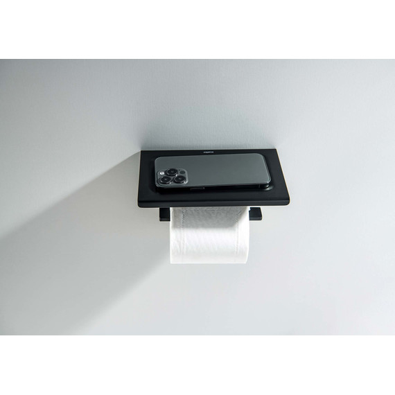Держатель для туалетной бумаги Aquatek Либра AQ4309MB, цвет чёрный матовый фото 3