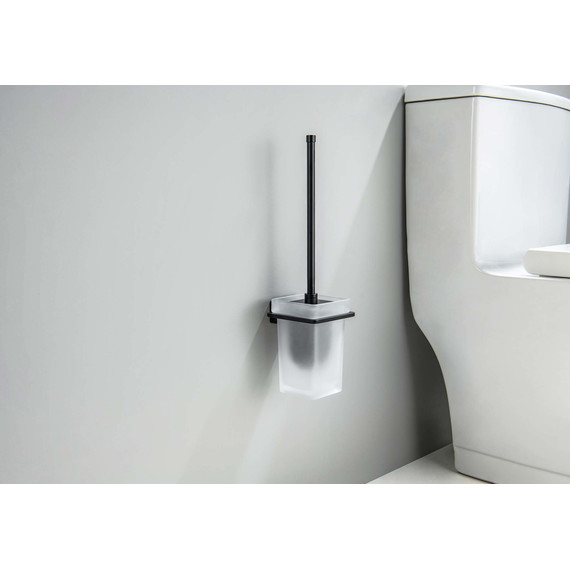 Ёршик для унитаза Aquatek Либра AQ4310MB, цвет чёрный матовый фото 3