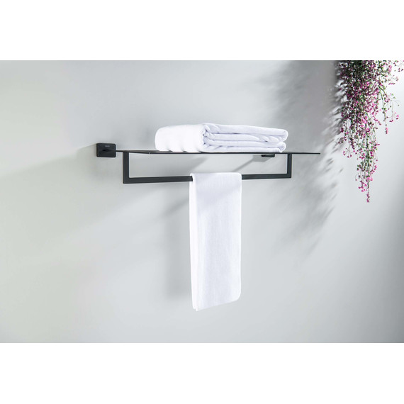 Полка для полотенец Aquatek Либра AQ4315MB, цвет чёрный матовый - 4 Полка для полотенец Aquatek Либра AQ4315MB, цвет чёрный матовый фото 4