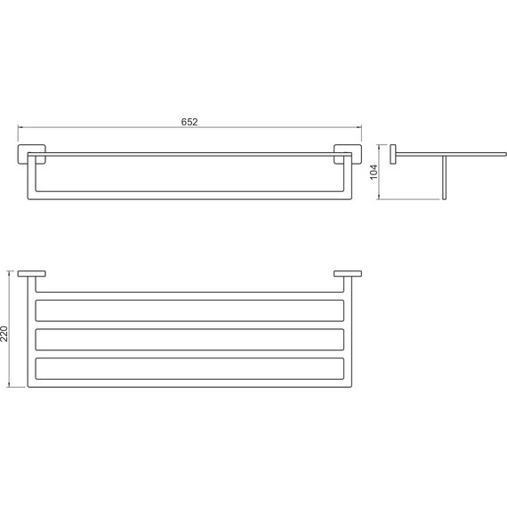 Полка для полотенец Aquatek Либра AQ4315MB, цвет чёрный матовый - 6 Полка для полотенец Aquatek Либра AQ4315MB, цвет чёрный матовый фото 6