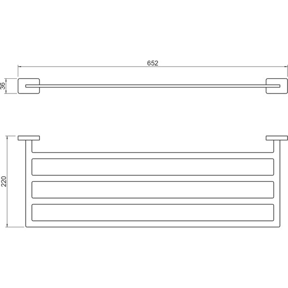 Полка для полотенец Aquatek Либра AQ4322CR - 6 Полка для полотенец Aquatek Либра AQ4322CR фото 6