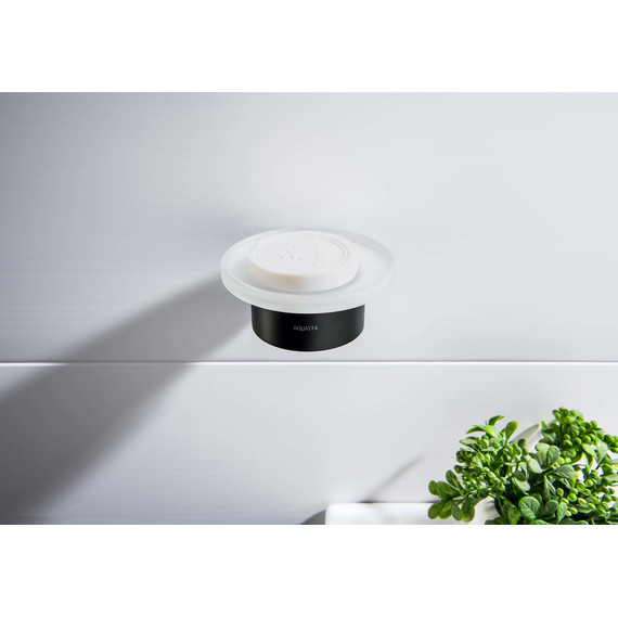 Мыльница Aquatek Лира AQ4403MB, цвет чёрный матовый фото 3