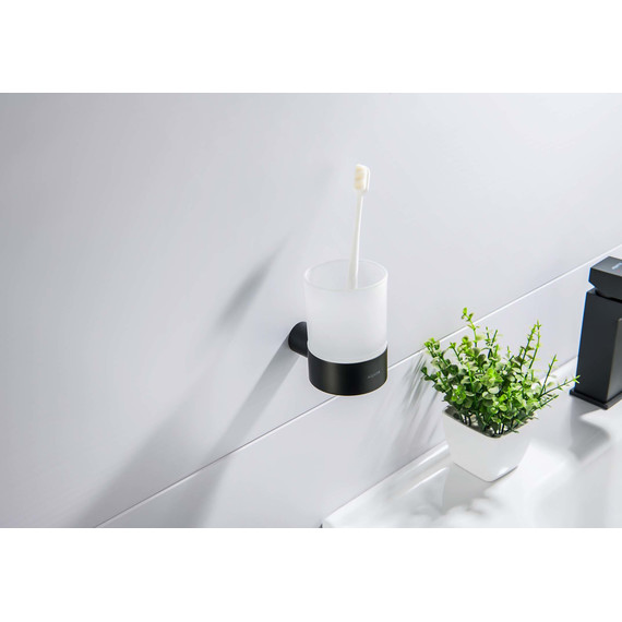 Стакан для зубных щеток Aquatek Лира AQ4404MB, цвет чёрный матовый - 4 Стакан для зубных щеток Aquatek Лира AQ4404MB, цвет чёрный матовый фото 4