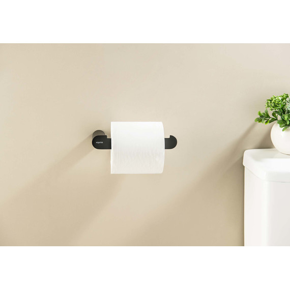Держатель для туалетной бумаги Aquatek Лира AQ4408MB, цвет чёрный матовый фото 3