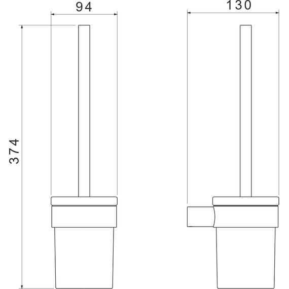 Ёршик для унитаза Aquatek Лира AQ4410MB, цвет чёрный матовый фото 5