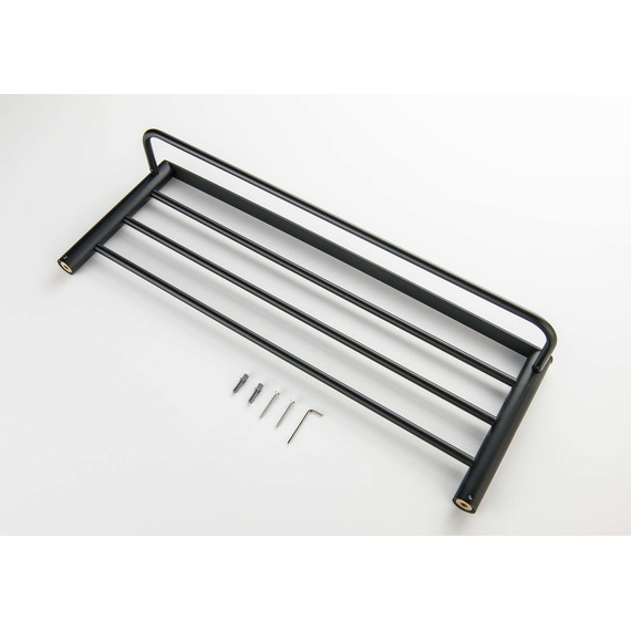 Полка для полотенец Aquatek Лира AQ4415MB, цвет чёрный матовый - 2 Полка для полотенец Aquatek Лира AQ4415MB, цвет чёрный матовый фото 2