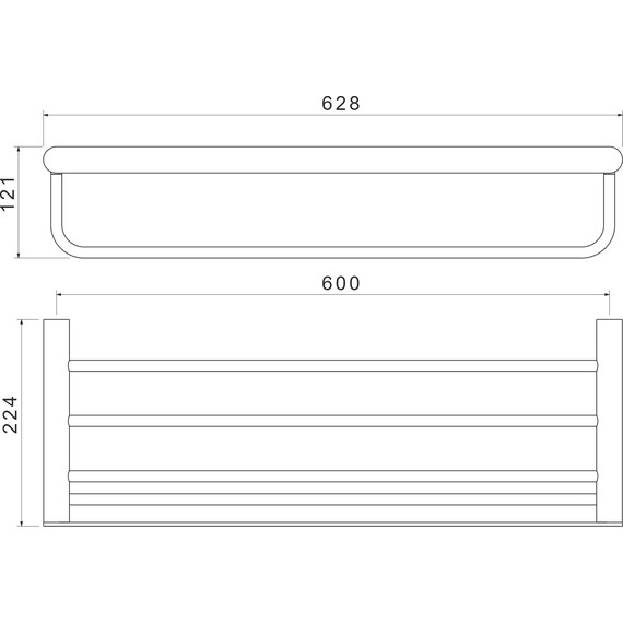Полка для полотенец Aquatek Лира AQ4415CR - 6 Полка для полотенец Aquatek Лира AQ4415CR фото 6