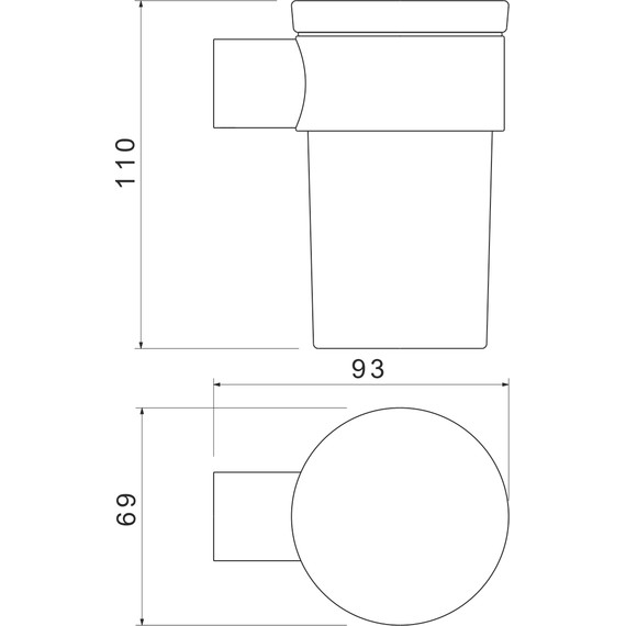 Стакан для зубных щеток Aquatek Лира AQ4427MB, цвет чёрный матовый - 5 Стакан для зубных щеток Aquatek Лира AQ4427MB, цвет чёрный матовый фото 5