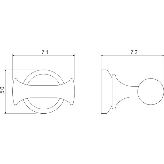 Двойной крючок Aquatek Классик AQ4502PG, цвет золото фото 6