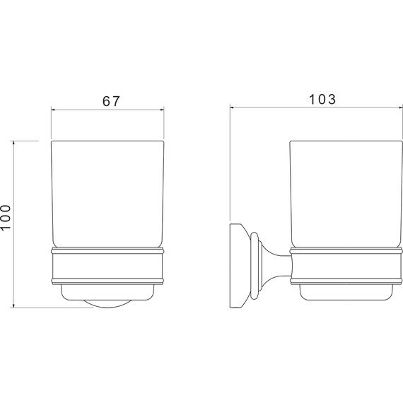Стакан для зубных щеток Aquatek Классик AQ4504PG, цвет золото фото 5